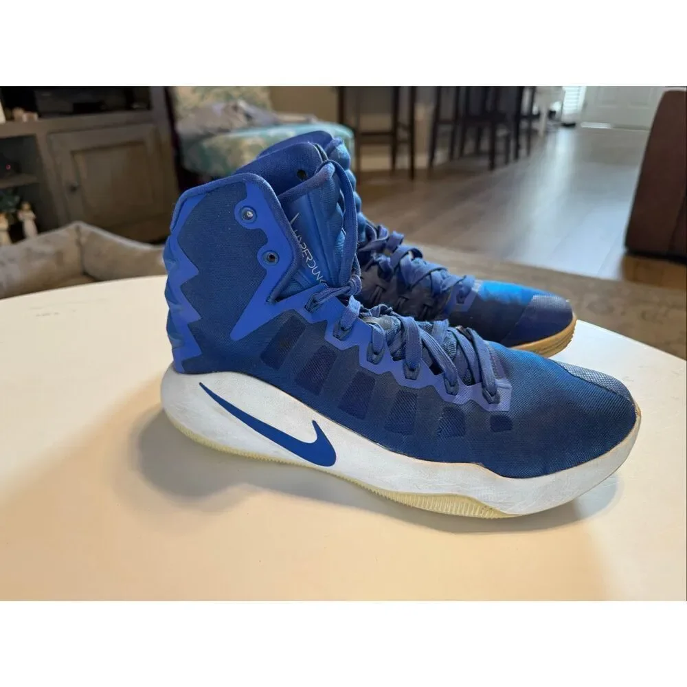 Nike Men's Size 9.5 Hyperdunk Zoom Basketball Shoes Royal Blue White Athletic